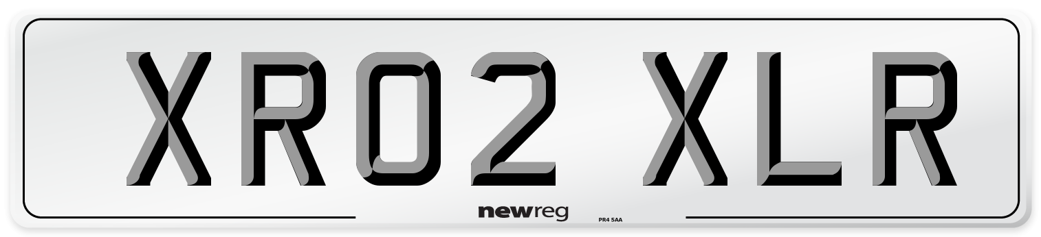 XR02 XLR Number Plate from New Reg